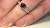 Bague en argent et Zircon rose