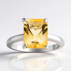 Anello in argento con Citrino