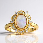 Bague en argent et Opale d'Australie
