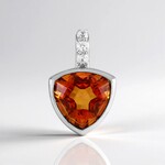 Ciondolo in argento con Quarzo Tramonto (MONOSONO COLLECTION)