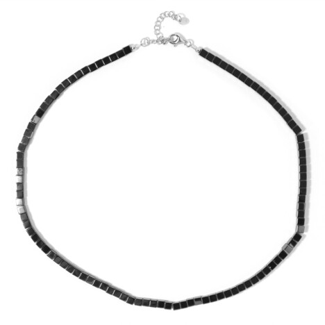 Black Hematite Silver Necklace