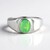 Anello in argento con Opale Verde dell'Etiopia