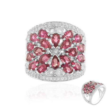 Anello in argento con Tormalina Rosa