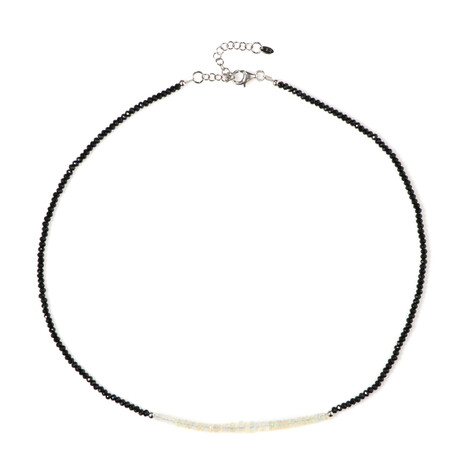 Collana in argento con Spinello Nero