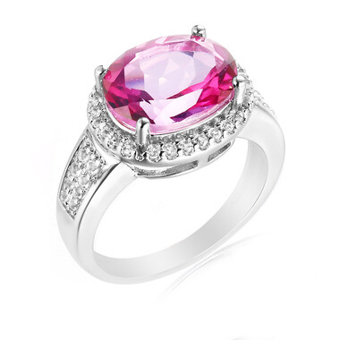 Anello in argento con Topazio Rosa