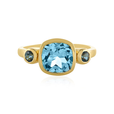 Bague en argent et Topaze bleu ciel