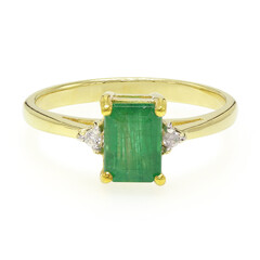 Bague en argent et Emeraude de Bahia