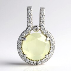 Ciondolo in argento con Prehnite
