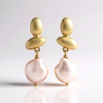 Orecchini in argento con Perla d'Acqua Dolce Rosa (TPC)