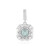 Ciondolo in argento con Smeraldo Color Paraiba