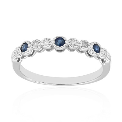 Anillo en oro con Zafiro de Ceilán