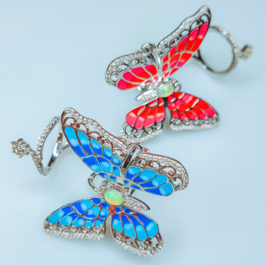 Pierścionek ze srebra - Opal Welo  (Dallas Prince Designs)