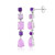 Boucles d'oreilles en argent et Quartz lilas