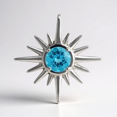 Ciondolo in argento con Apatite Blu (de Melo Essence)
