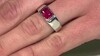 Anillo en plata con Rubí de Madagascar