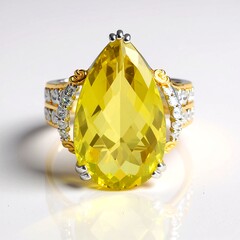 Anello in argento con Quarzo Ouro Verde