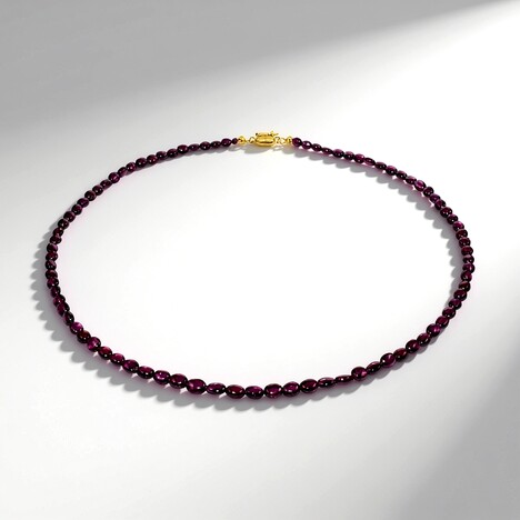 Collana in argento con Granato Magenta
