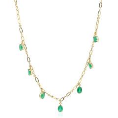 Collana in oro con Smeraldo Zambia AAA (CIRARI)