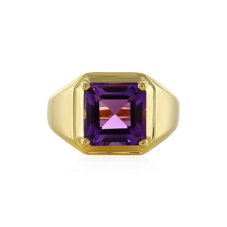 Anillo en plata con Amatista de Uruguay