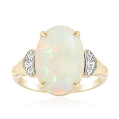 Anello in oro con Opale Bianco Brasiliano