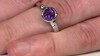 Anillo en plata con Amatista de Marruecos