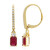 Boucles d'oreilles en or et Rubis AAA du Mozambique (CIRARI)