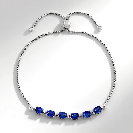 Bracciale in argento con Cianite del Nepal