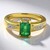 Anello placcato in oro con Smeraldo Bahia