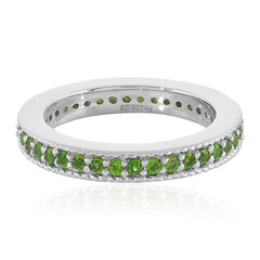 Anello in argento con Diopside Russo