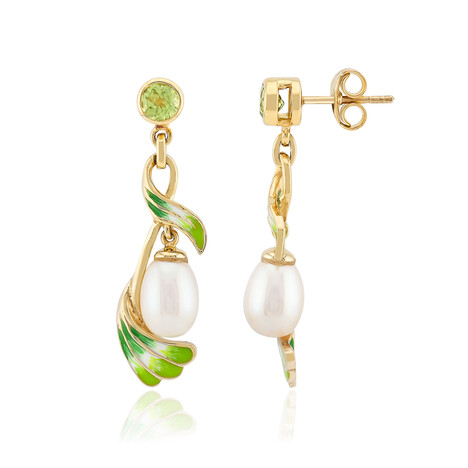 Zilveren oorbellen met zoetwater kweekparels (TPC)