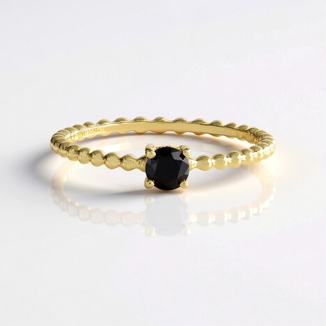 Anello in argento con Diamante Nero
