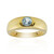Himmelblauer Topas-Herren-Silberring