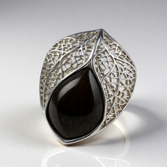 Anello in argento con Quercia Nera (dagen)