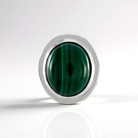 Ciondolo in argento con Malachite (MONOSONO COLLECTION)