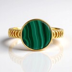 Bague en argent et Malachite (Ornaments by de Melo)