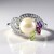 Anello in argento con Perla d'Acqua Dolce Bianca