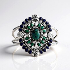 Bracciale in argento con Crisocolla (Desert Chic)