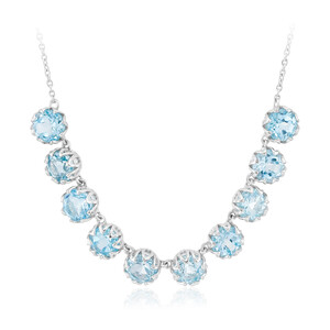 Collar en plata con Topacio azul cielo