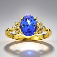 14K AAA Tanzanite Gold Ring (CIRARI)