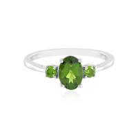 Anello in argento con Diopside Russo