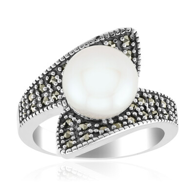 Anillo en plata con Perla blanca Freshwater (Annette classic)