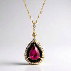 Collana in oro con Tormalina Rosa (CIRARI)