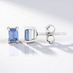 Orecchini in argento con Zaffiro Ceylon Blu