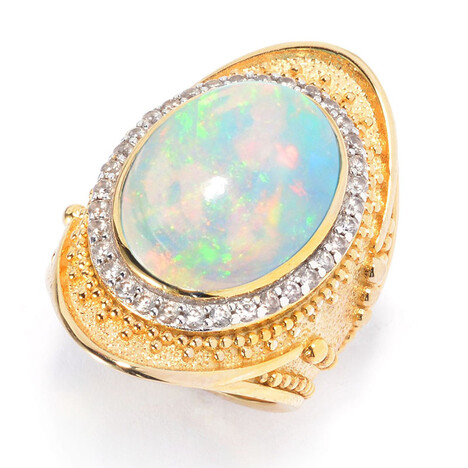 Bague en argent et Opale Welo AAA (Dallas Prince Designs)