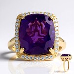 Anello in argento con Ametista del Marocco