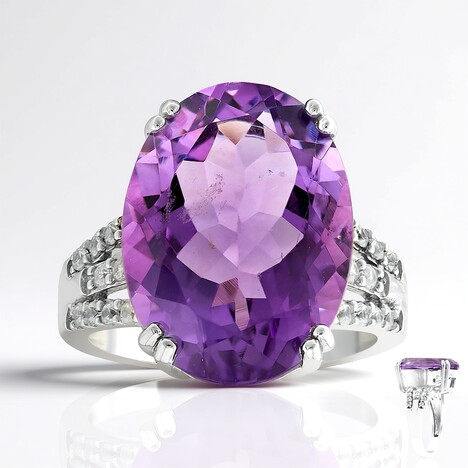 Anello in argento con Ametista