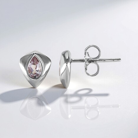 Orecchini in argento con Topazio Rosa Ouro Preto