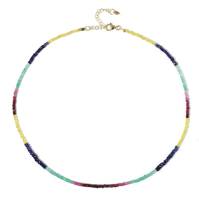 Edelstein-Silberhalskette