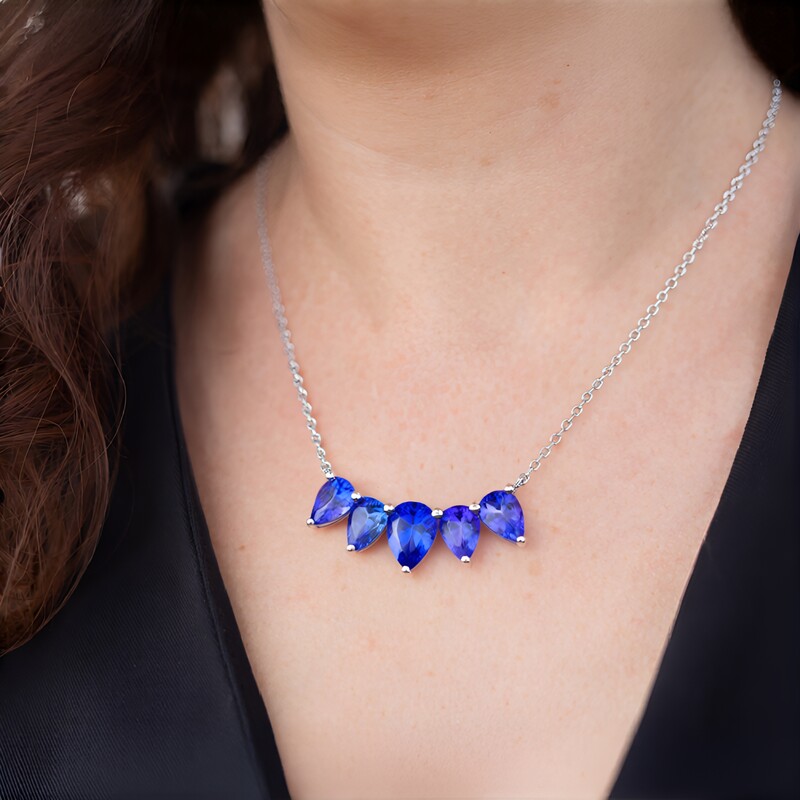 Collana in oro con Tanzanite AAA (CIRARI)
