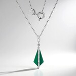 Collana in argento con Malachite